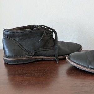 John Varvatos Black Leather Hipster Chukka boots
